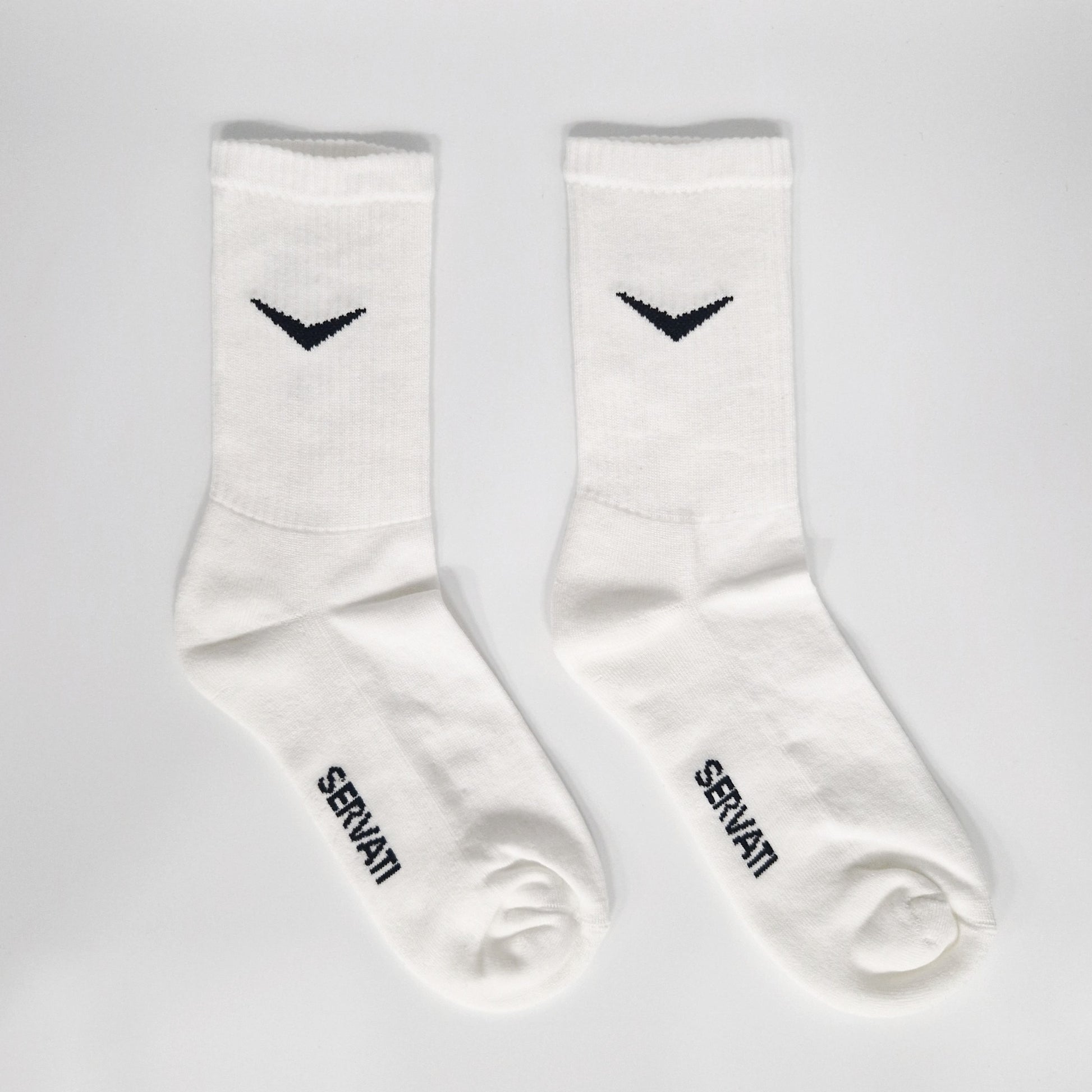 SERVATI ELEVATE SOCKS BLACK/WHITE 2XPACK