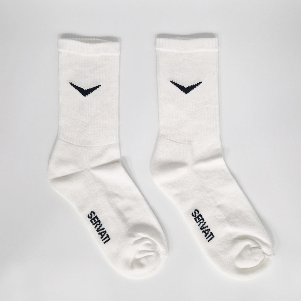 SERVATI ELEVATE SOCKS WHITE 2XPACK