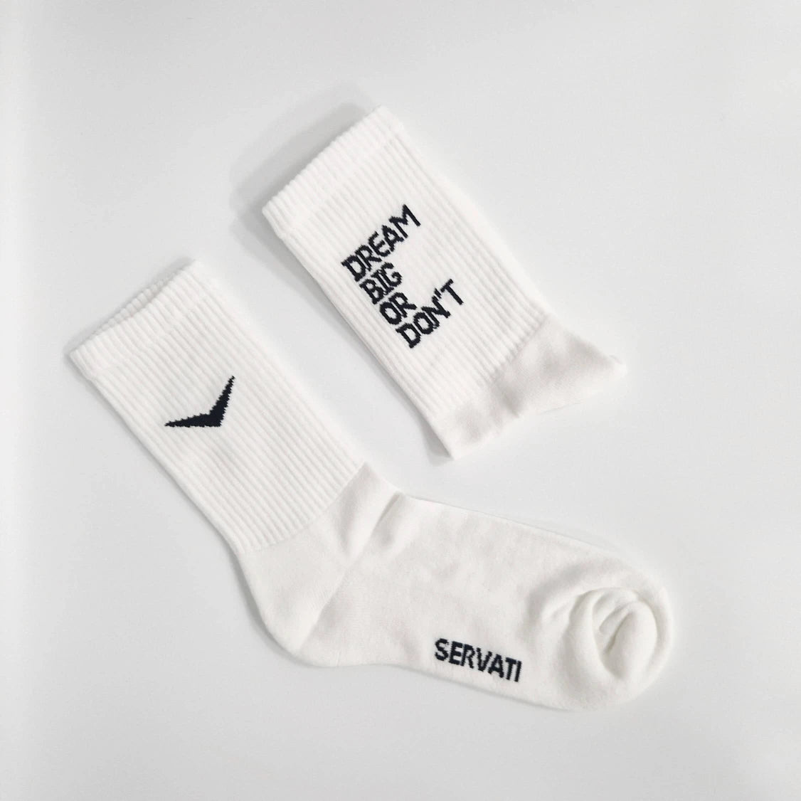 SERVATI ELEVATE SOCKS BLACK/WHITE 2XPACK