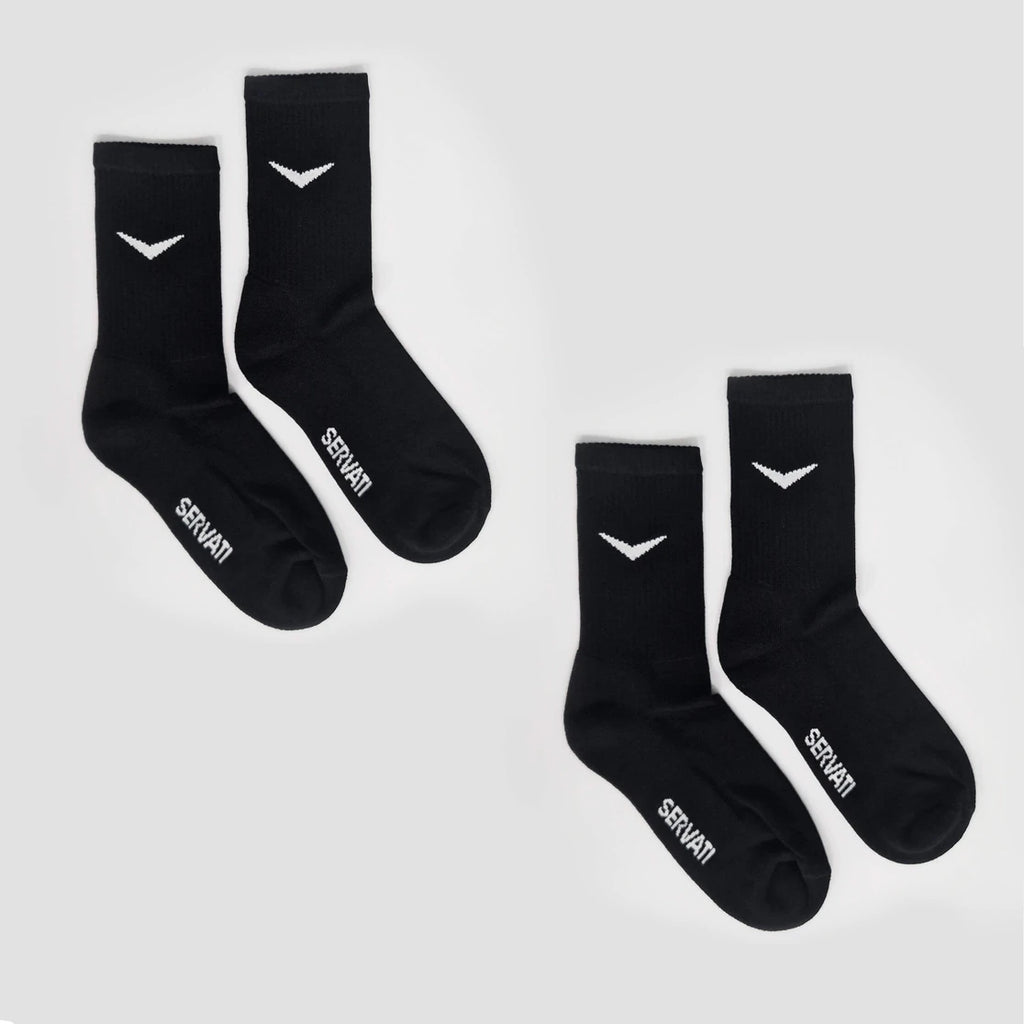 SERVATI ELEVATE SOCKS BLACK 2XPACK